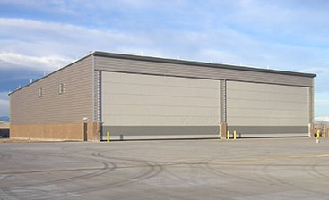 steel airplane hangar